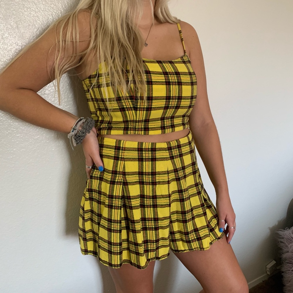 COPY - clueless inspired Cher plaid yellow skirt and top